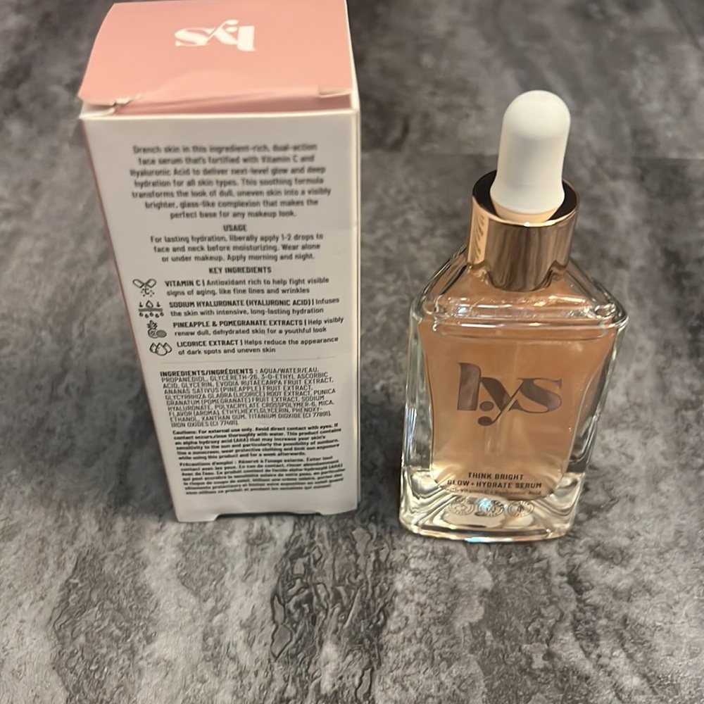 L.Y.S. Beauty Think Bright Glow+Hydrating Serum with Vitamin C & Hyaluronic Acid - Picture 3 of 3